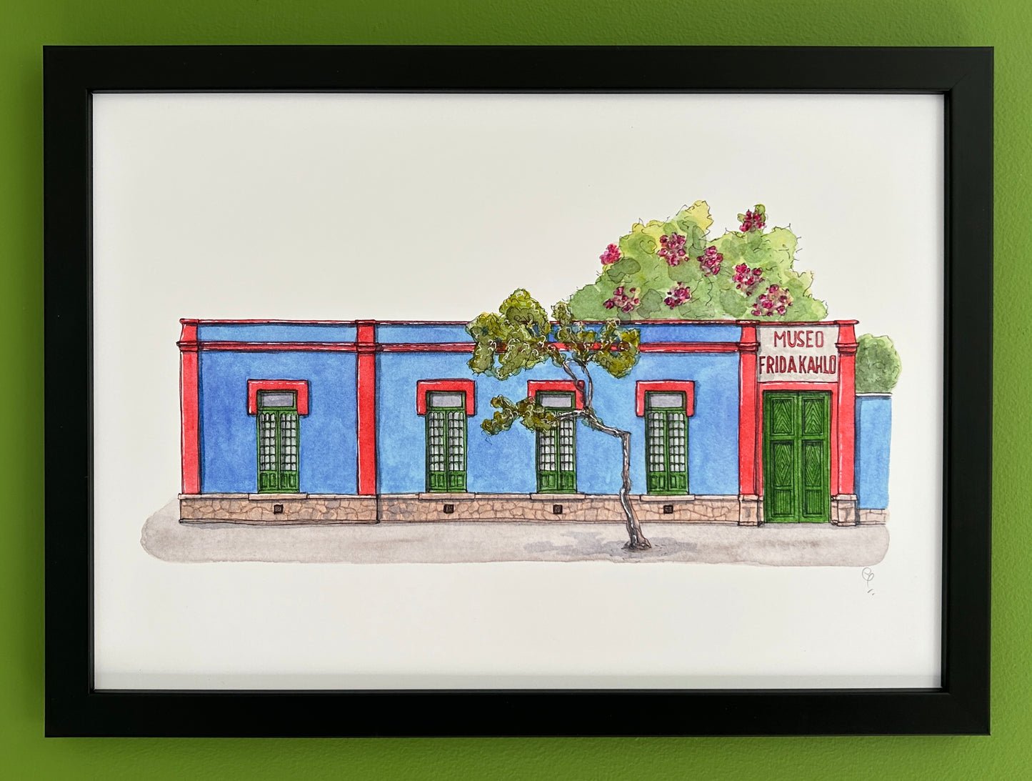 A4 print of Museo Frida Kahlo in Mexico City