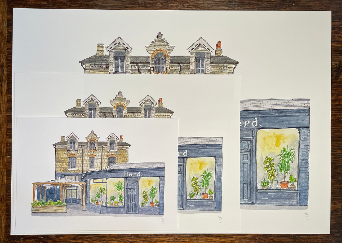 A3, A4 and A5 prints of Herd on St Cuthberts Street, Bedford
