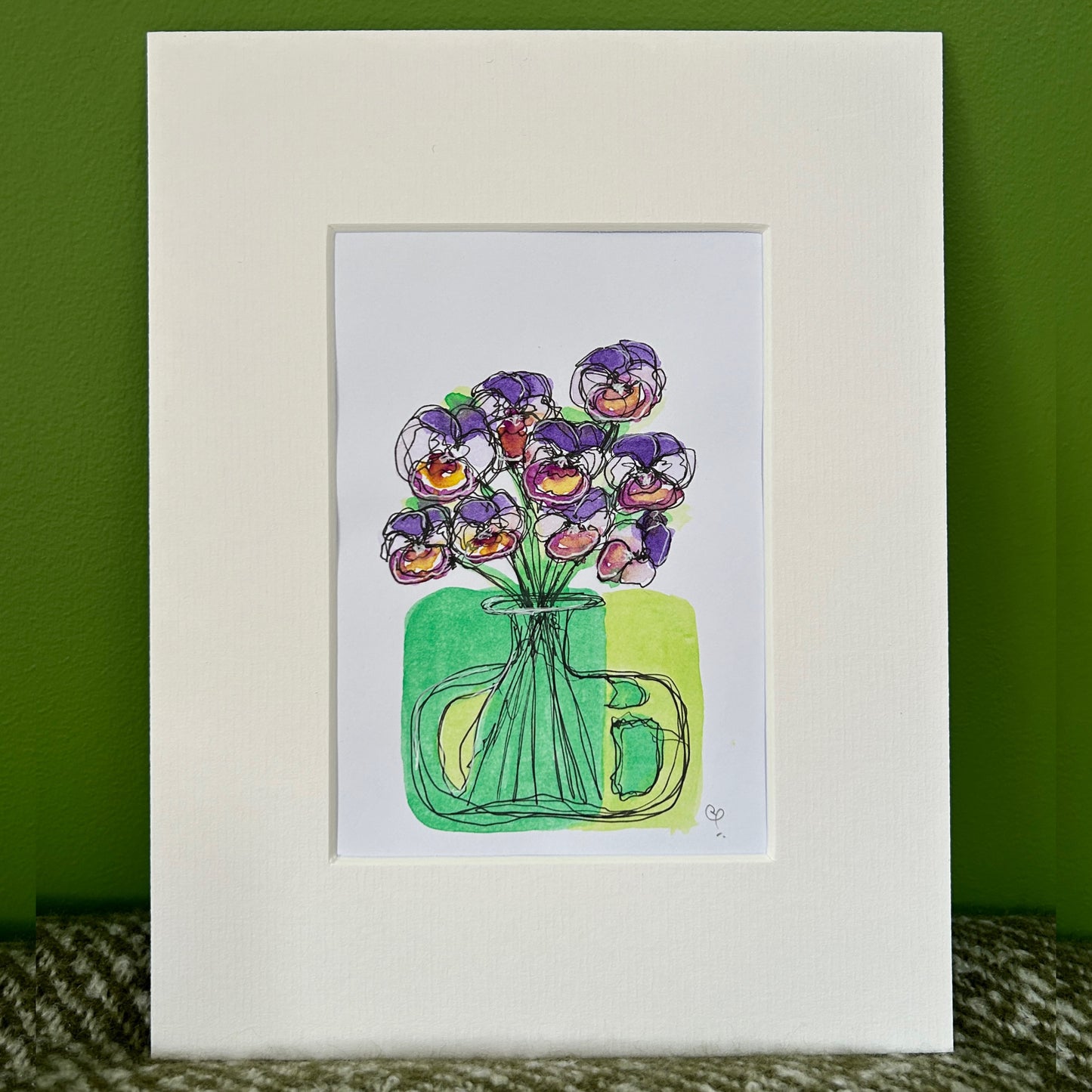 Pansies | A6 mini painting