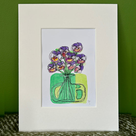 Pansies | A6 mini painting