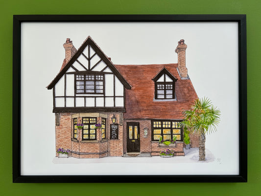 A4 print of the Polhill Arms in Renhold near Bedford