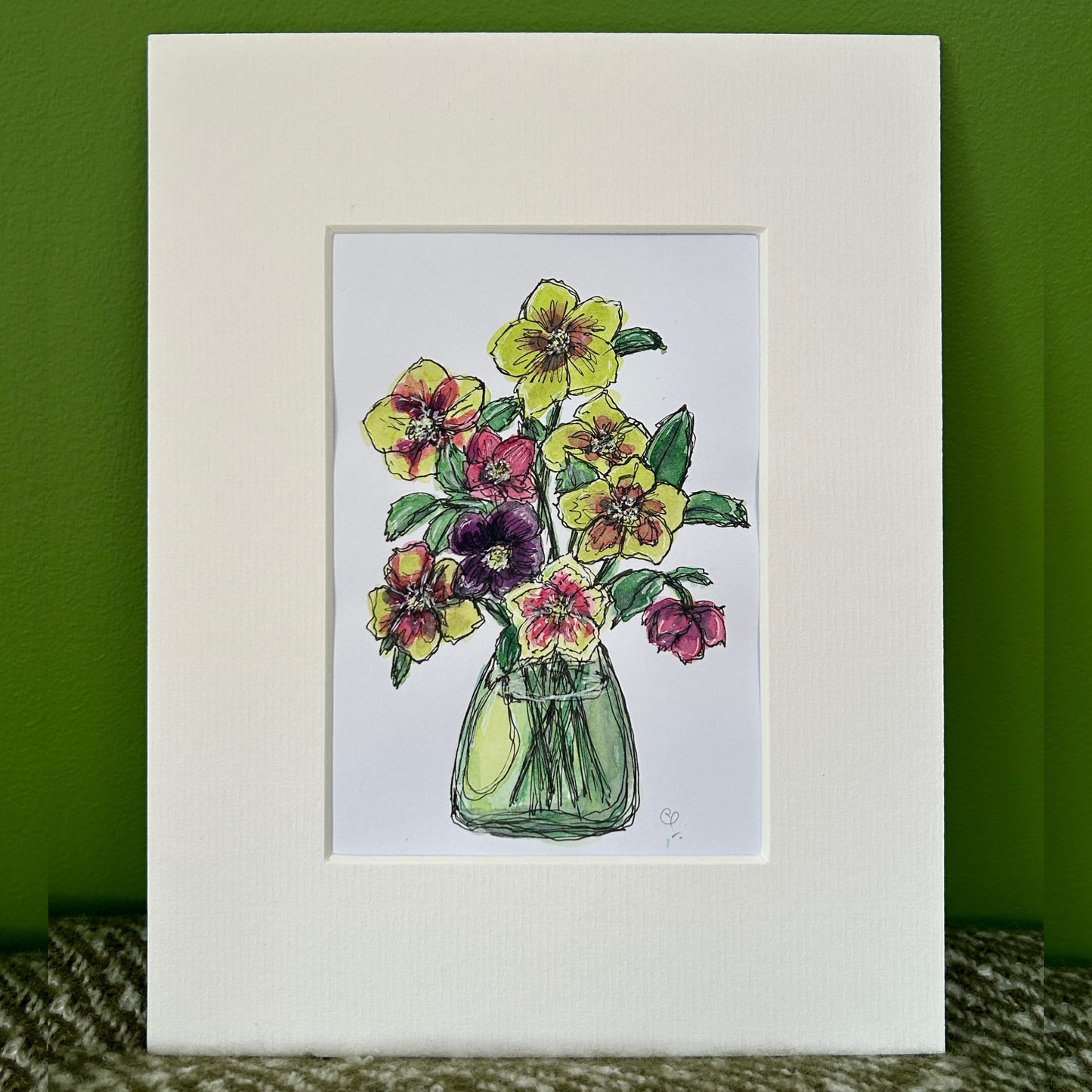 Hellebores | A6 mini painting