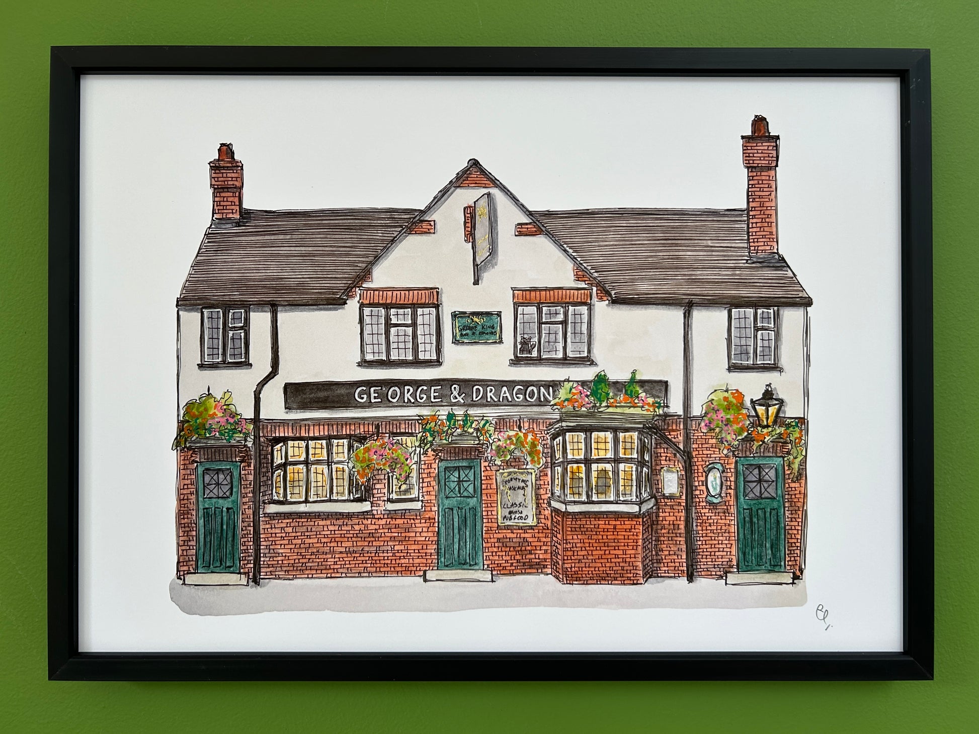 A4 print of the George & Dragon on Mill Street, Bedford