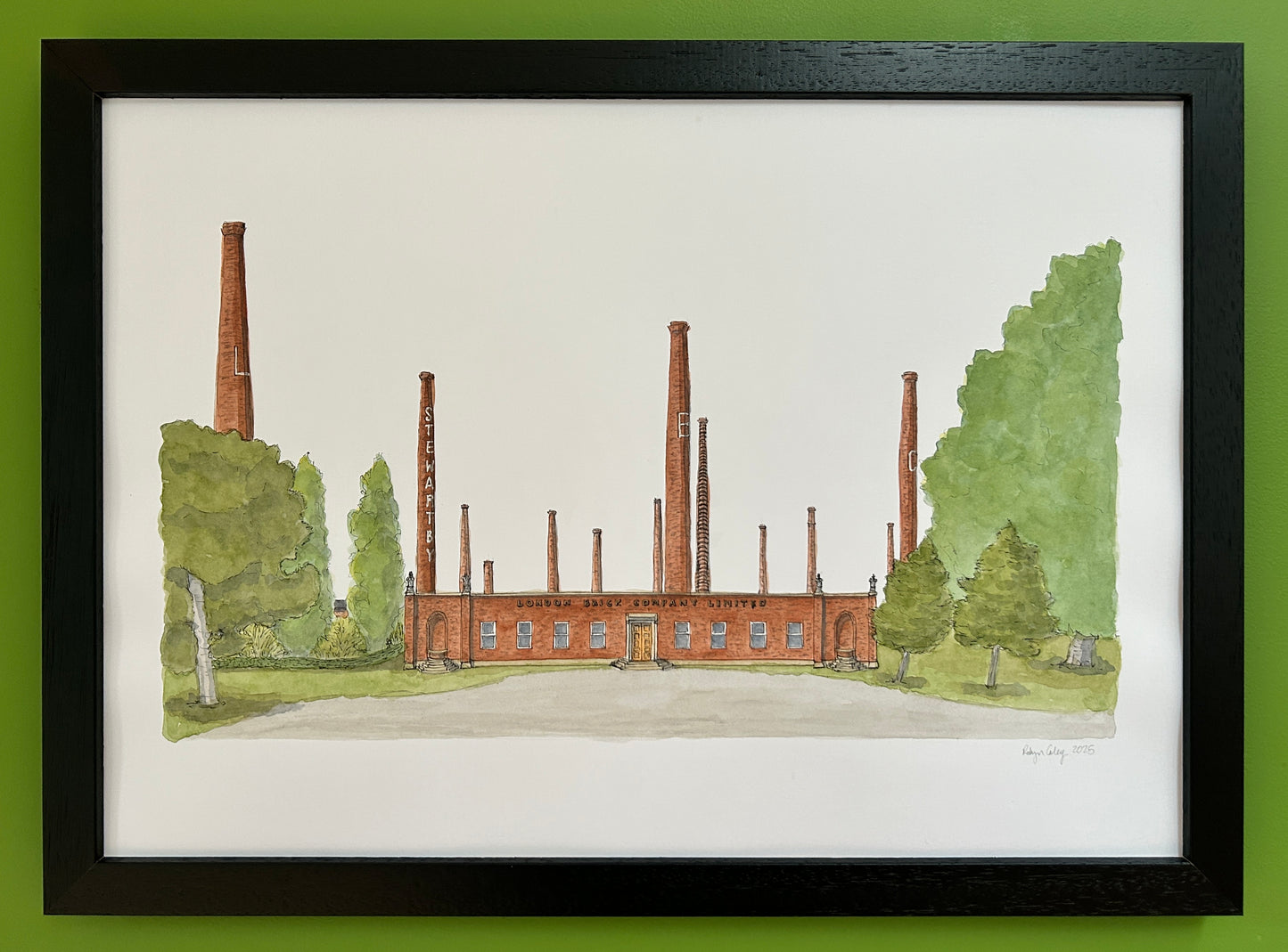 Stewartby Brickworks | A3 painting