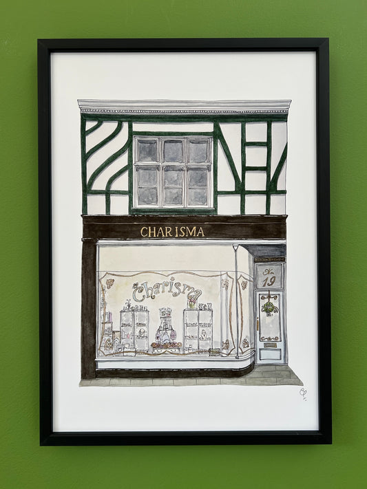 A4 print of Charisma shop front, Bedford