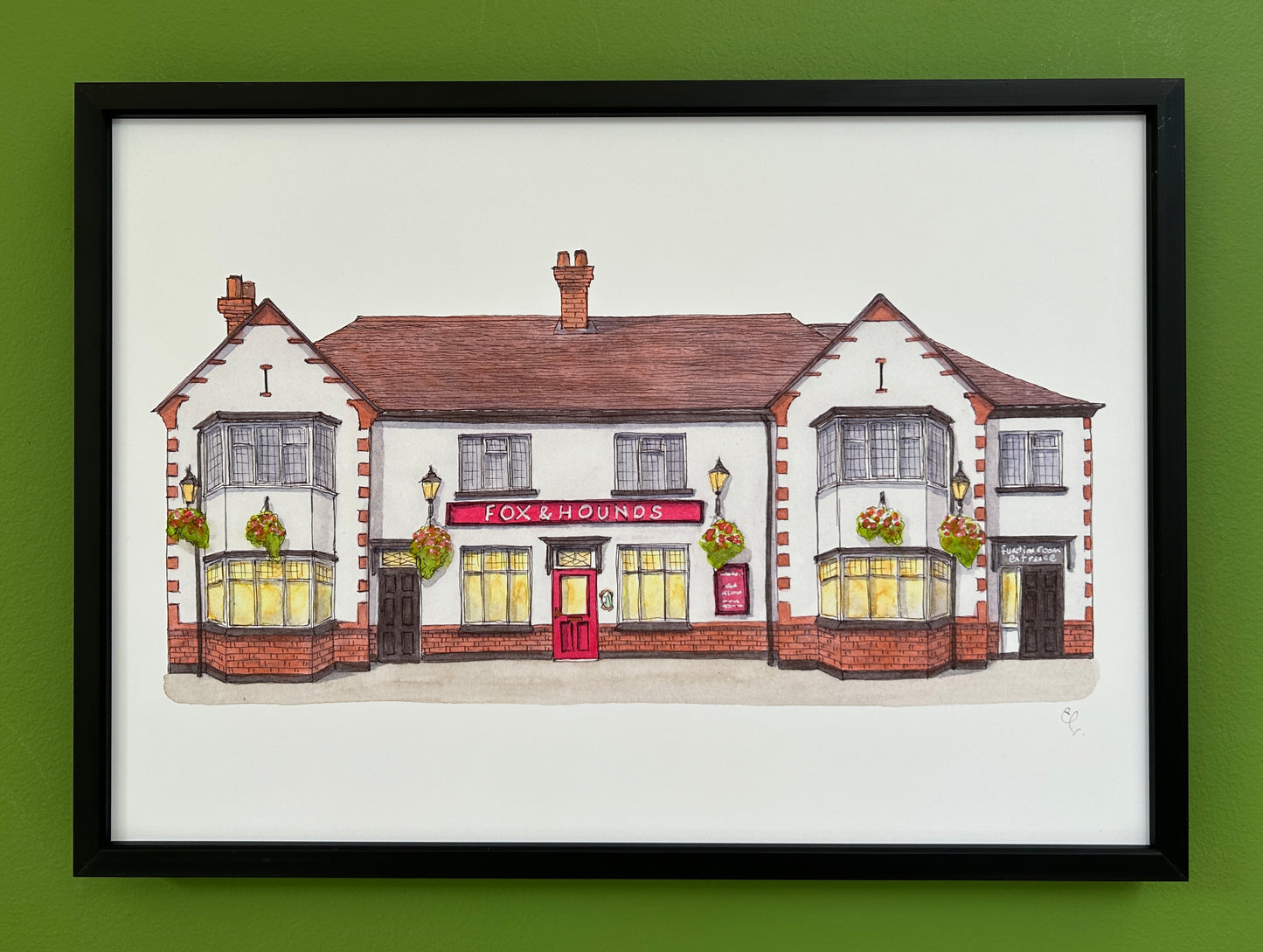 A4 print of the now closed down Fox & Hounds on Goldington Road, Bedford