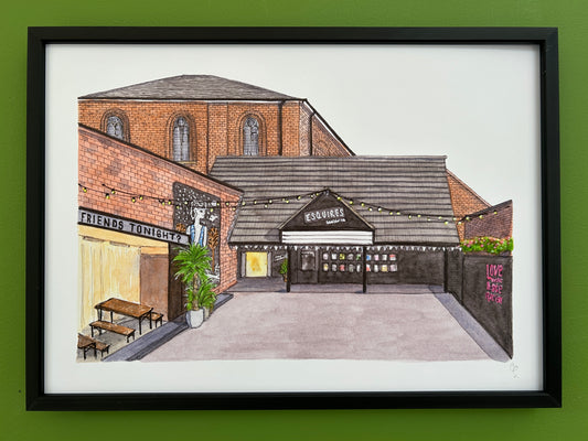 A4 print of Esquires music venue, Bedford