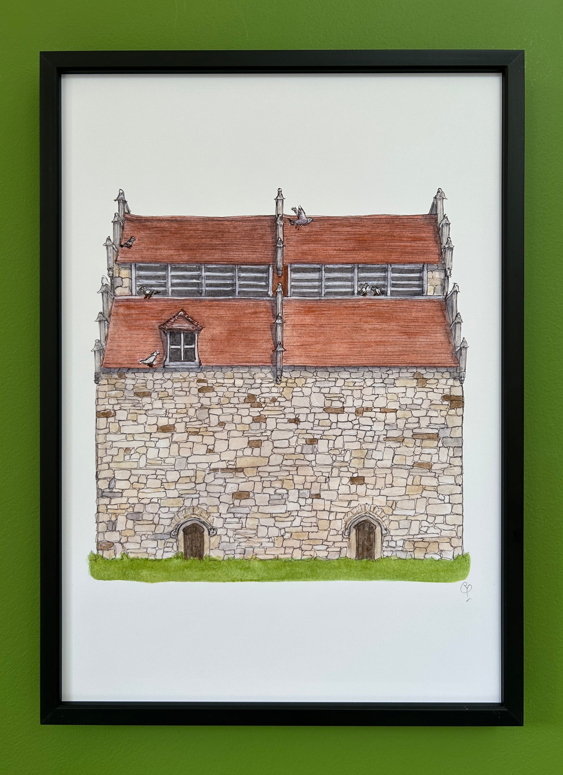 A4 print of Willington Dovecote in Willington near Bedford