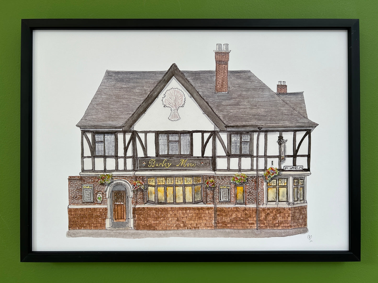 A4 print of The Barley Mow on Bromham Road, Bedford