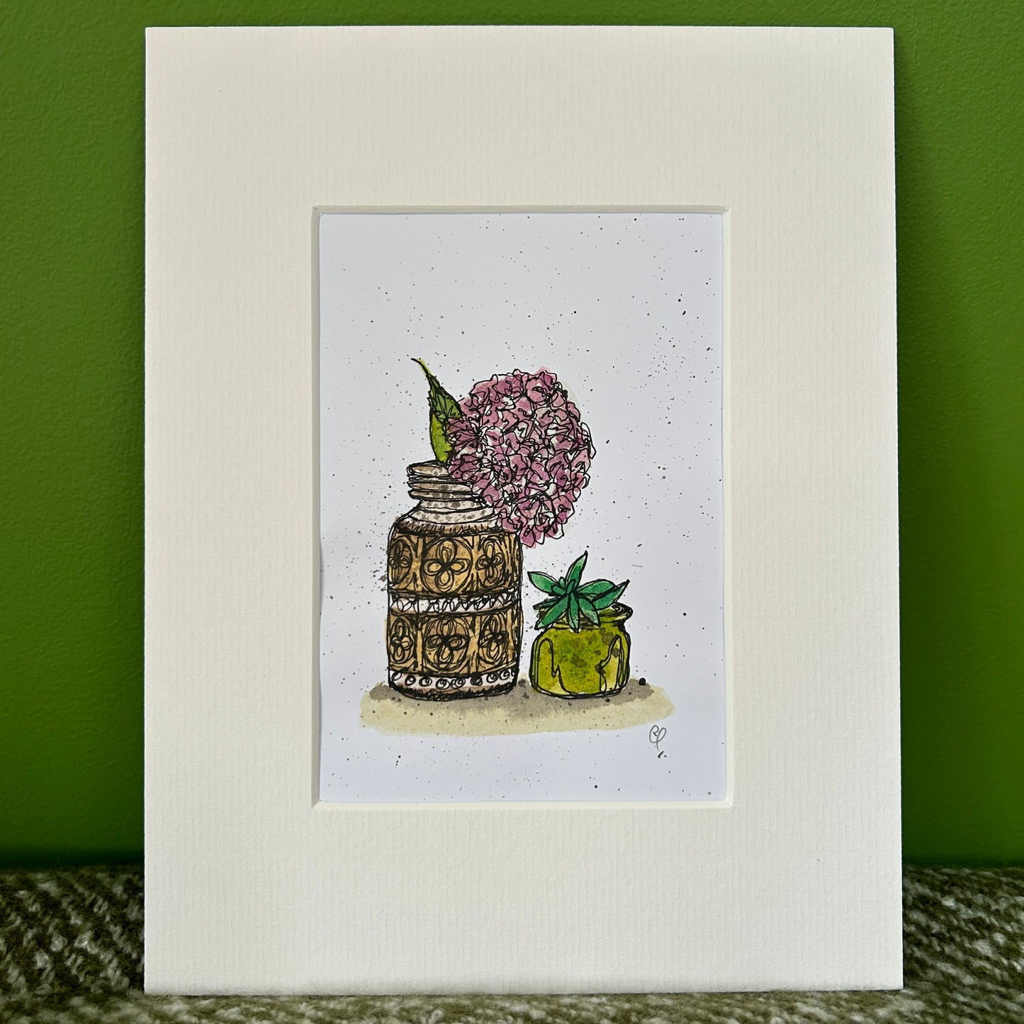 Vintage West German Pottery | A6 mini painting