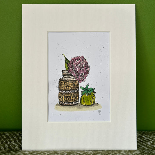 Vintage West German Pottery | A6 mini painting