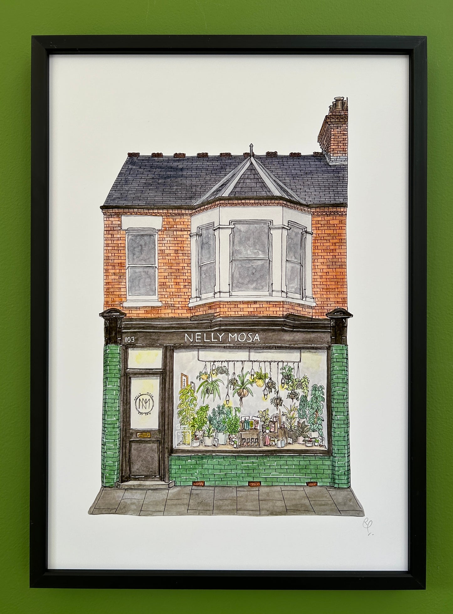 A4 print of Nelly Mosa on Castle Road, Bedford