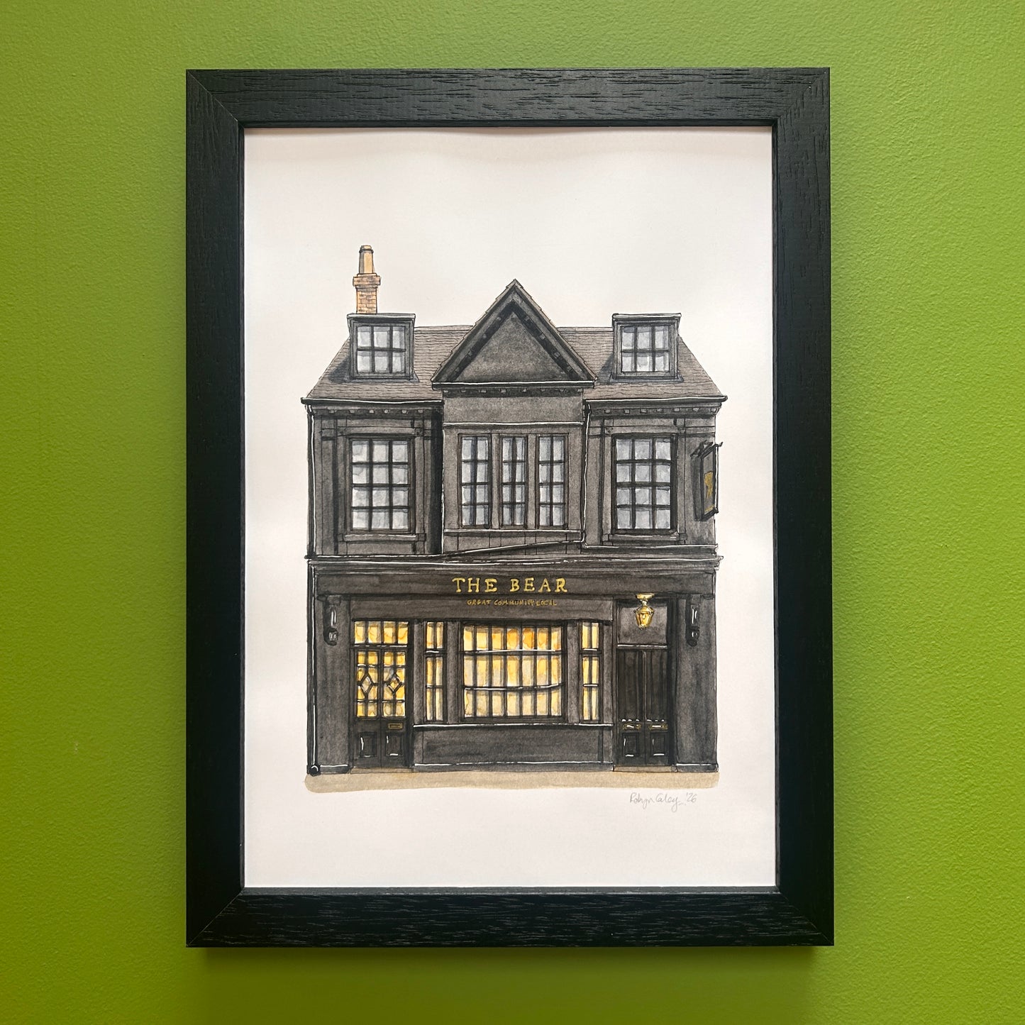 The Bear, Bedford | A4 painting