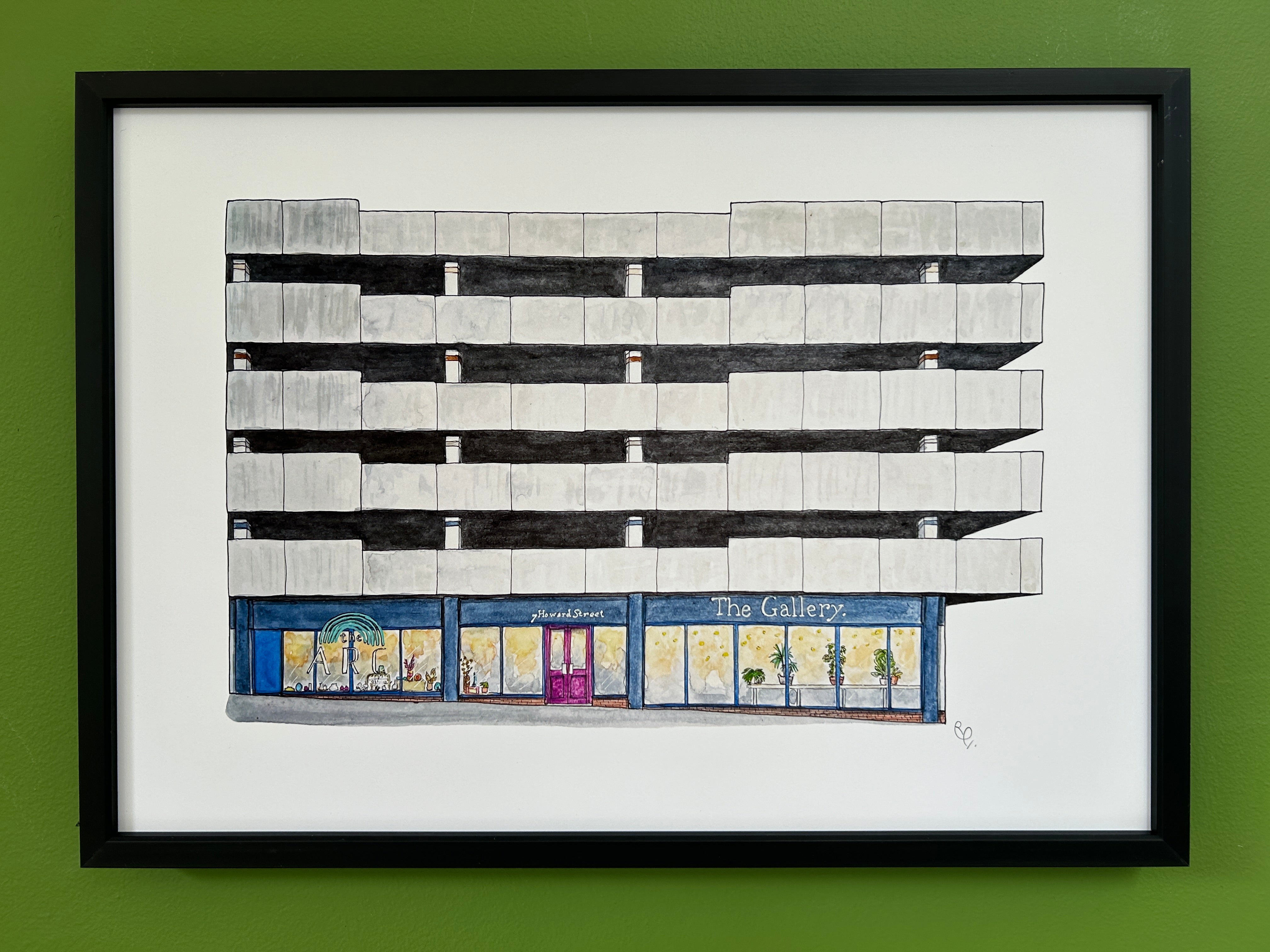 Lurke Street Car Park, Bedford | PRINT – Robyn Caley Illustration