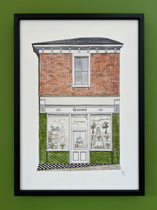 A4 print of Epanoui on Mill Street, Bedford