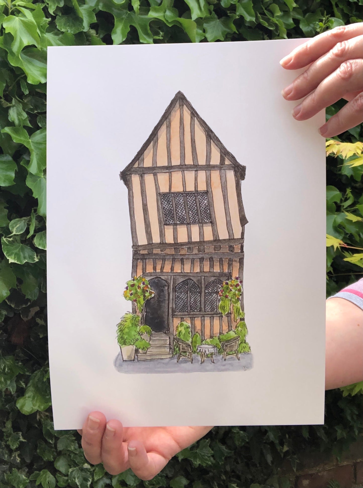 A4 print of Crooked House, Lavenham