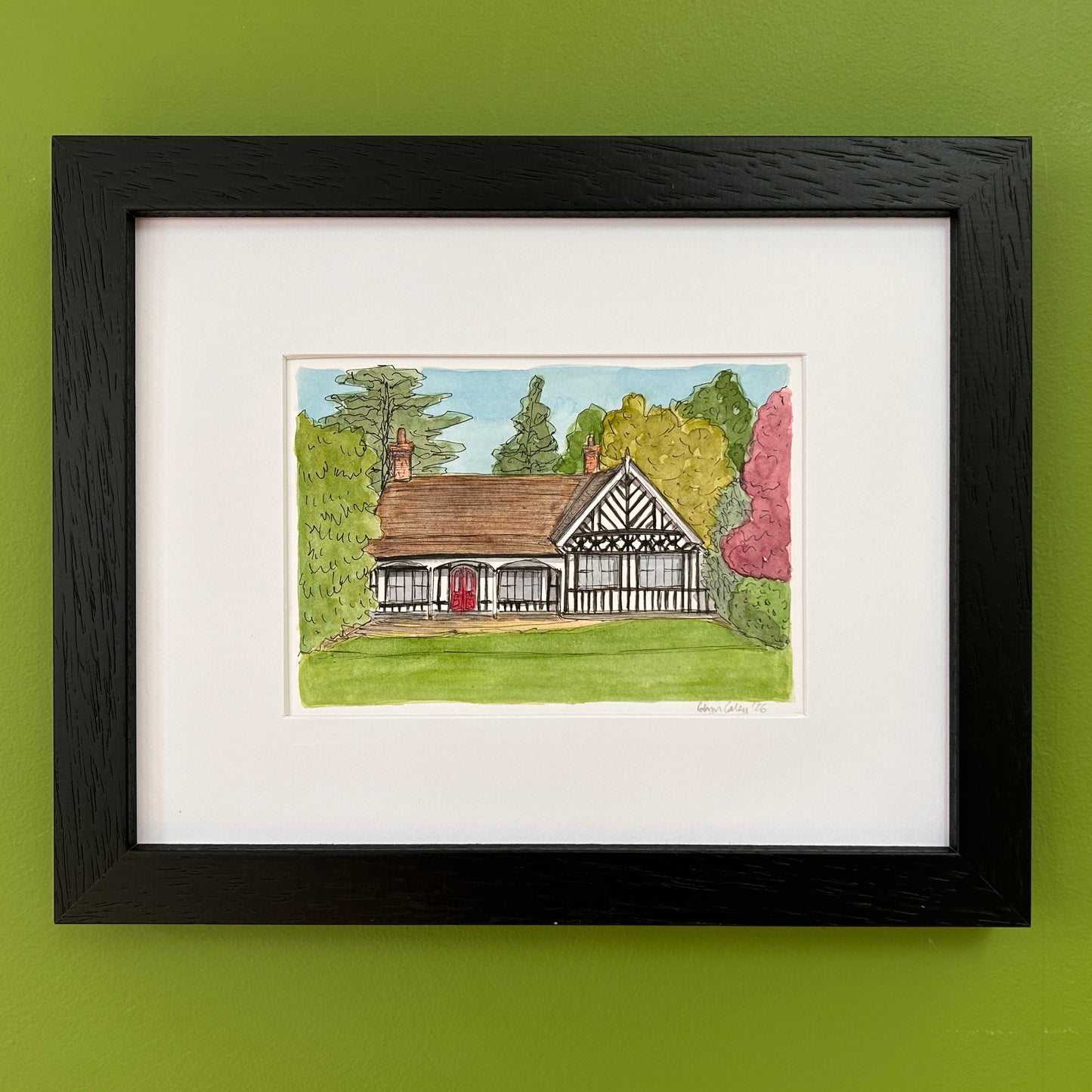 Bedford Park Cricket Pavilion | A6 mini painting