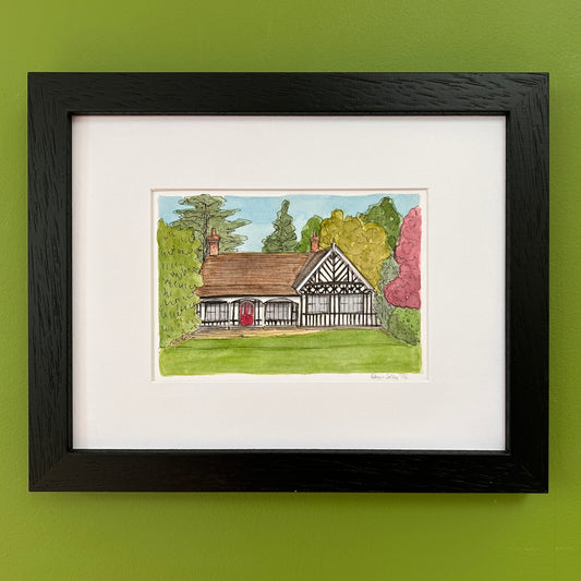 Bedford Park Cricket Pavilion | A6 mini painting
