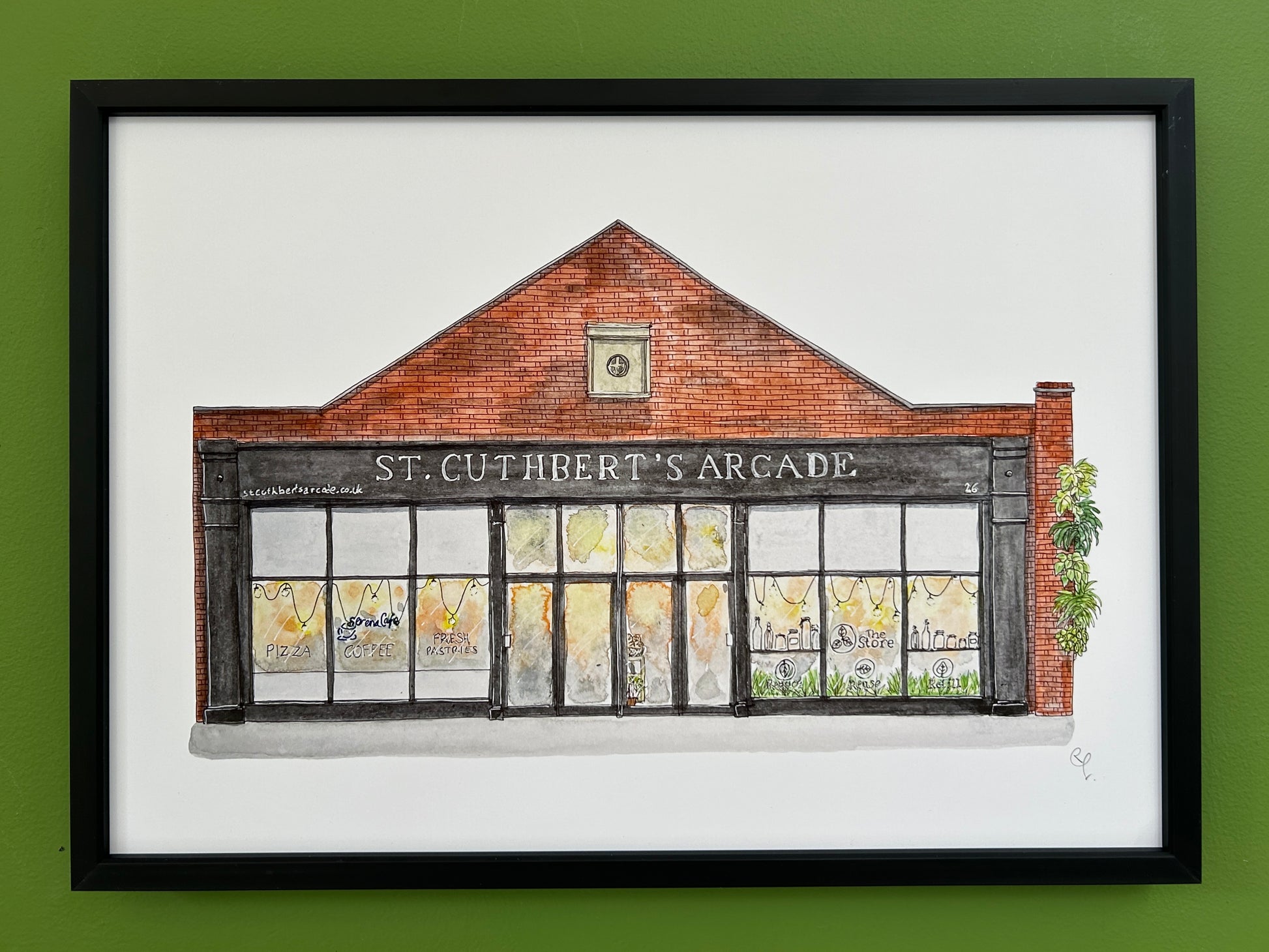 A4 print of St Cuthberts Arcade on St Cuthberts Street, Bedford