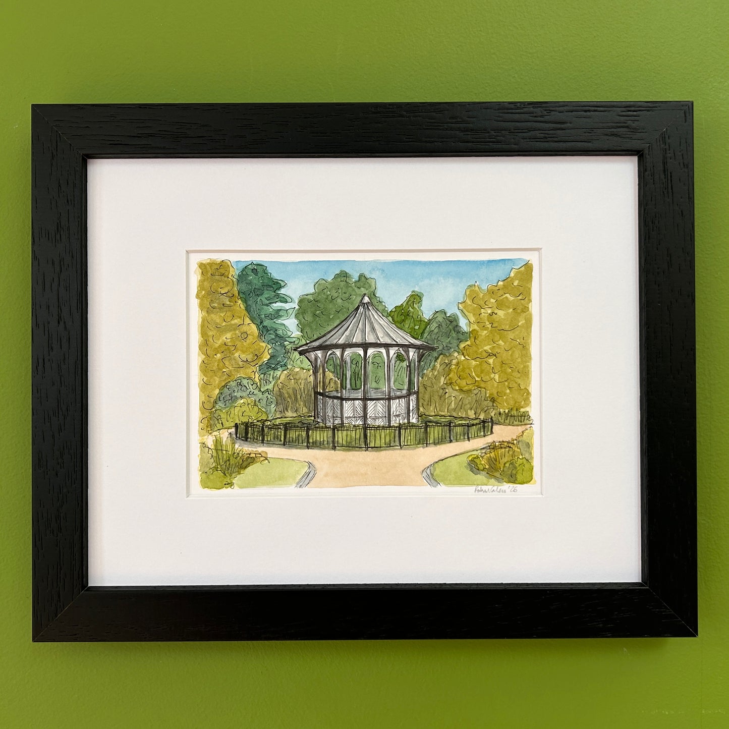 Bedford Park Bandstand | A6 mini painting