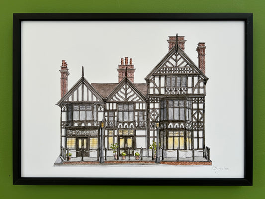 A4 print of The Embankment Hotel, Bedford