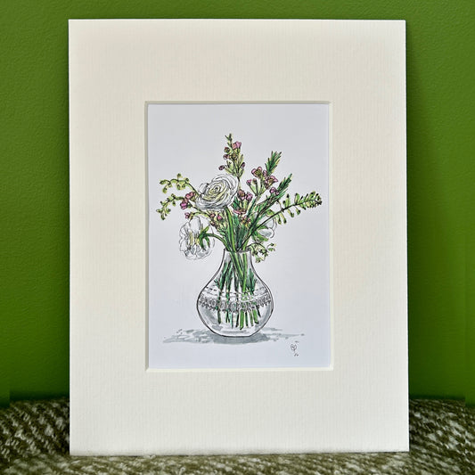 Crystal Bouquet | A6 mini painting
