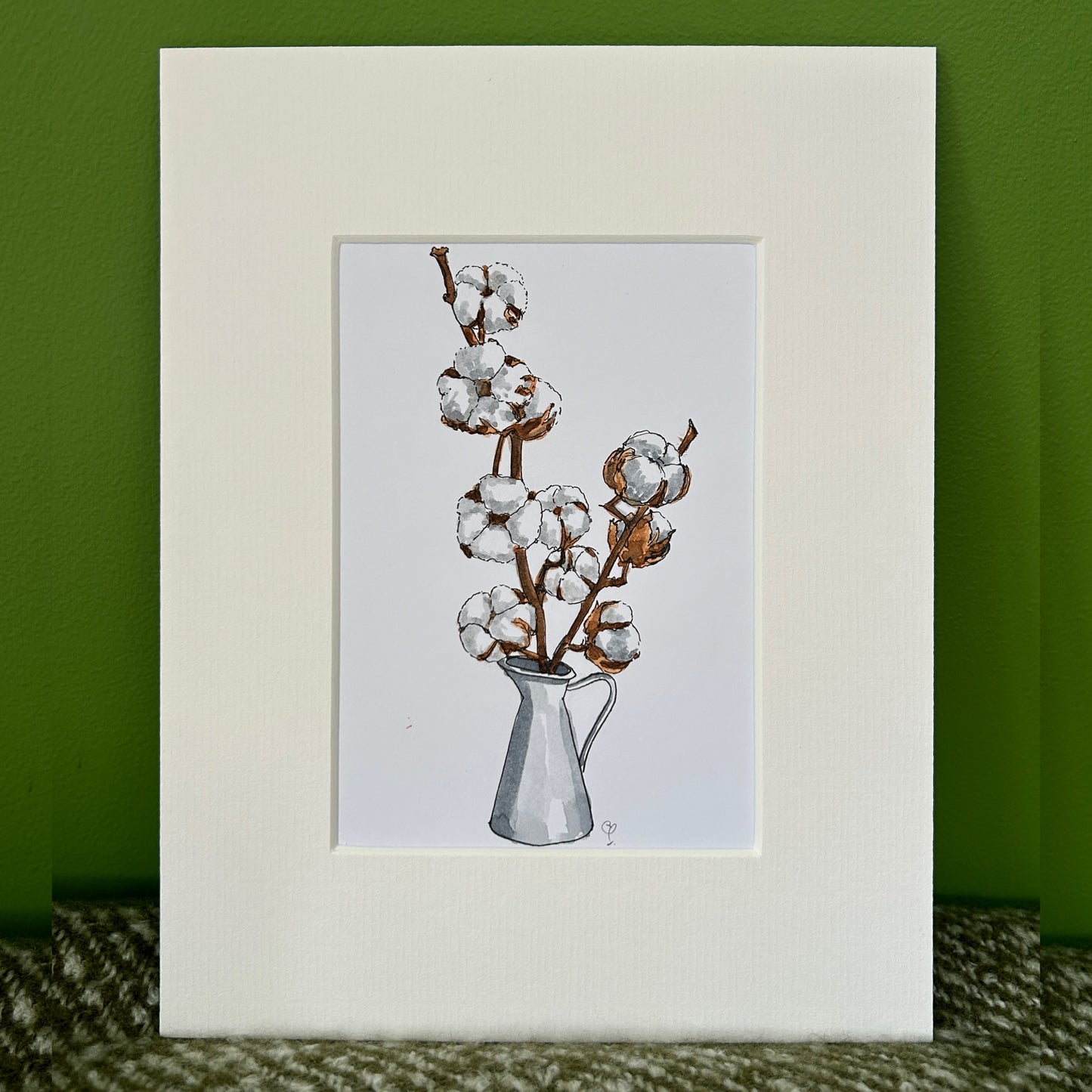 Cotton Bouquet | A6 mini painting