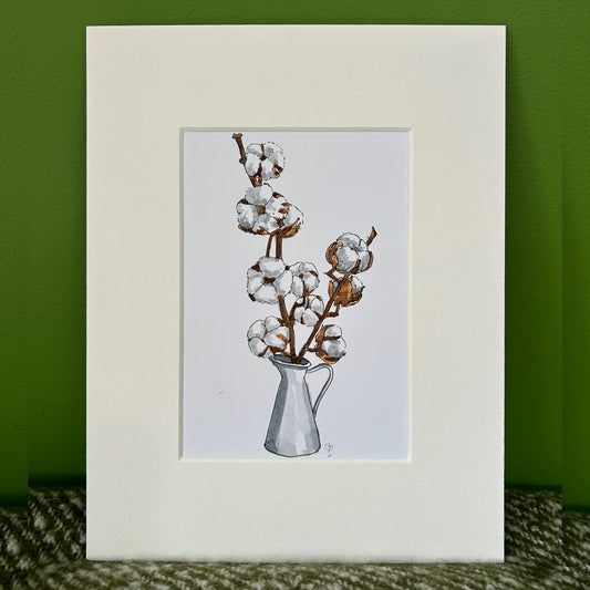 Cotton Bouquet | A6 mini painting